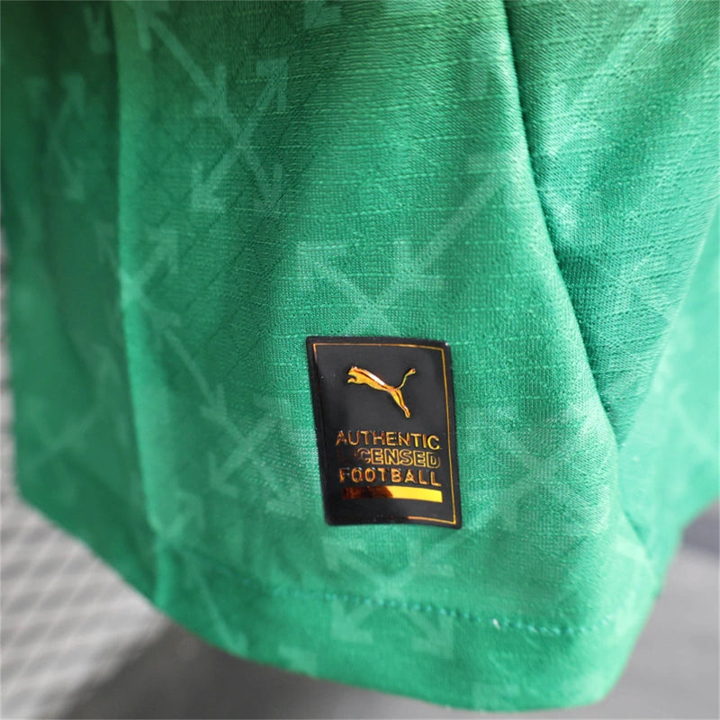 Camisa AC Milan X Off-White 4ª 2025 Edição Limitada "Black" - Jogador - Lançamento