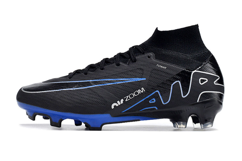 CHUTEIRA NIKE AIR ZOOM MERCURIAL SUPERFLY 9 ELITE CAMPO "SHADOW" - PRETA E AZUL