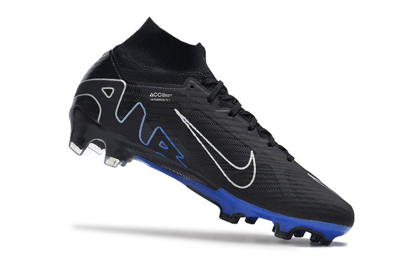 CHUTEIRA NIKE AIR ZOOM MERCURIAL SUPERFLY 9 ELITE CAMPO "SHADOW" - PRETA E AZUL