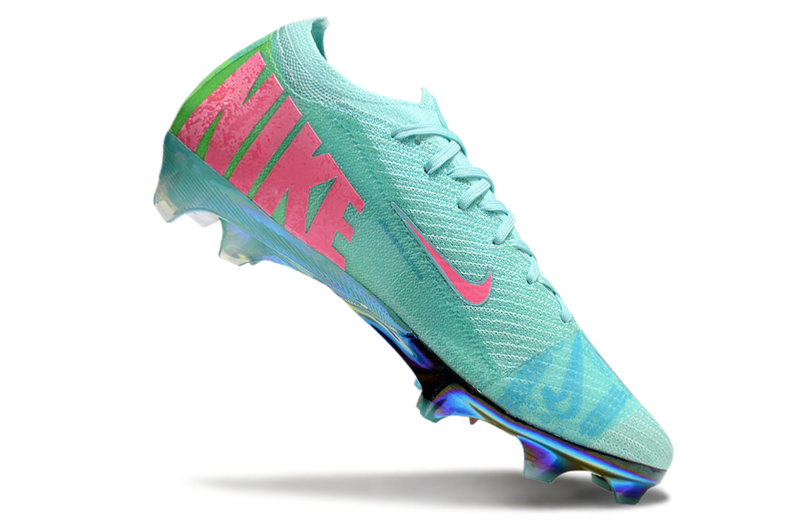 CHUTEIRA NIKE AIR ZOOM MERCURIAL VAPOR 16 ELITE CAMPO "COSMIC SPEED 2" - VERDE E ROSA