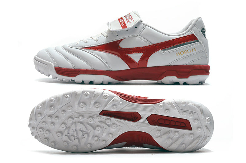 CHUTEIRA MIZUNO MORELIA II SOCIETY - BRANCA E VERMELHA