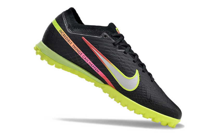 CHUTEIRA NIKE MERCURIAL AIR ZOOM VAPOR 15 ELITE SOCIETY - PRETA E AMARELA
