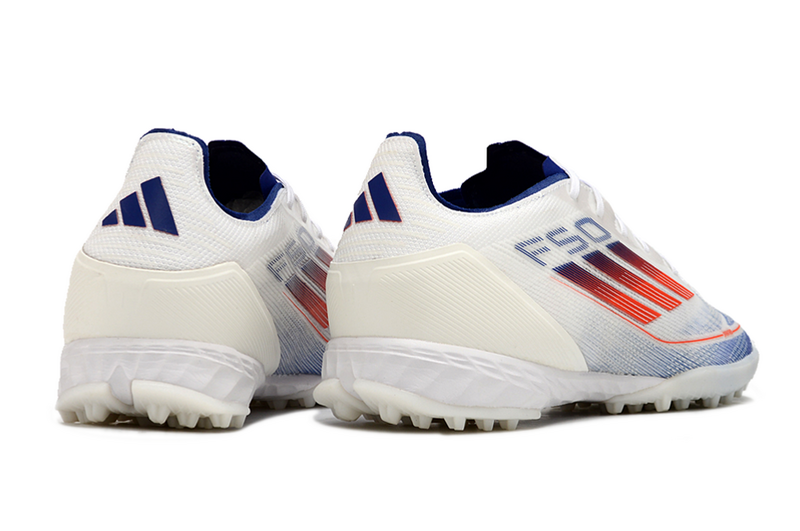 CHUTEIRA ADIDAS F50 SOCIETY "ADVANCEMENT" - BRANCA E AZUL