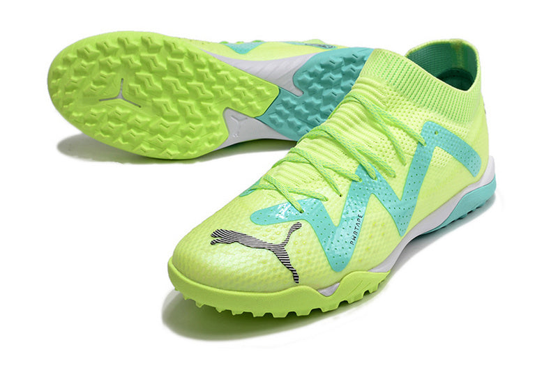 CHUTEIRA PUMA FUTURE ULTIMATE SOCIETY "PURSUIT" - VERDE E AZUL