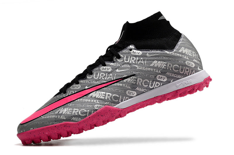 CHUTEIRA NIKE MERCURIAL AIR ZOOM SUPERFLY 9 ELITE SOCIETY "ANNIVERSARY 25 YEARS" - PRATA E ROSA