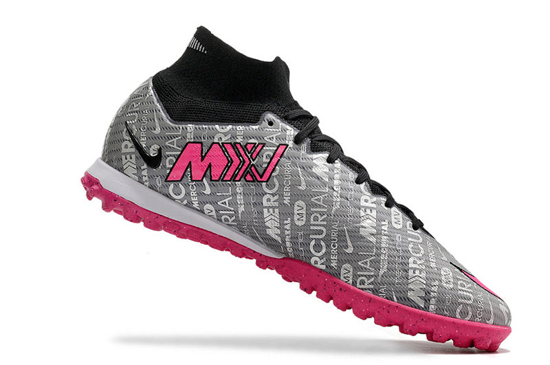 CHUTEIRA NIKE MERCURIAL AIR ZOOM SUPERFLY 9 ELITE SOCIETY "ANNIVERSARY 25 YEARS" - PRATA E ROSA