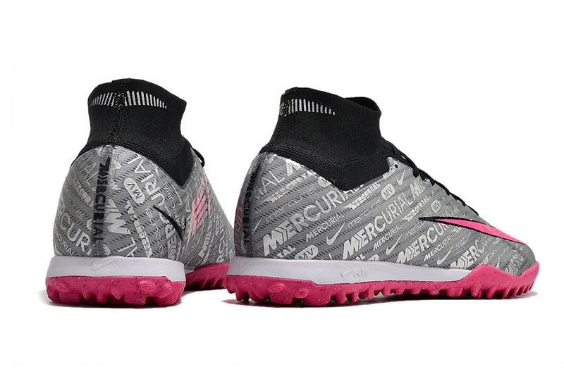 CHUTEIRA NIKE MERCURIAL AIR ZOOM SUPERFLY 9 ELITE SOCIETY "ANNIVERSARY 25 YEARS" - PRATA E ROSA