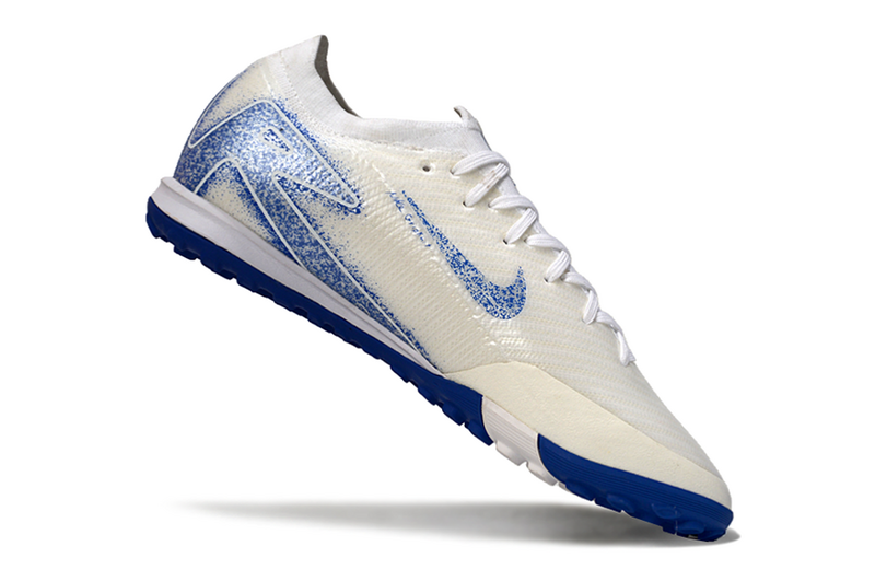 CHUTEIRA NIKE MERCURIAL AIR ZOOM VAPOR 16 ELITE SOCIETY "BLUEPRINT" - BRANCA E AZUL
