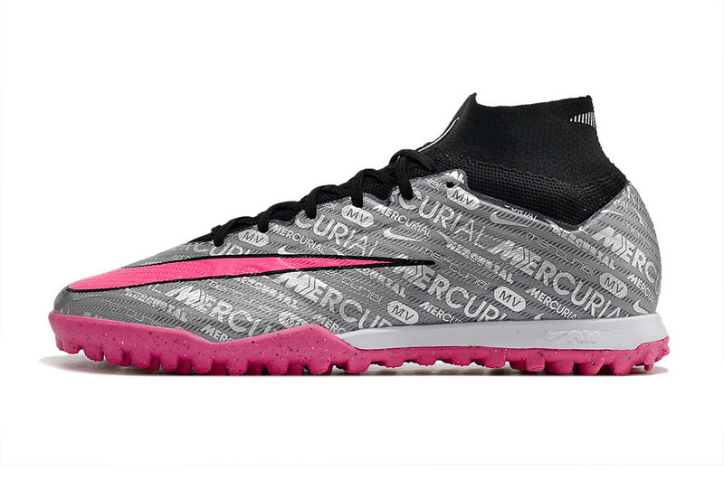 CHUTEIRA NIKE MERCURIAL AIR ZOOM SUPERFLY 9 ELITE SOCIETY "ANNIVERSARY 25 YEARS" - PRATA E ROSA