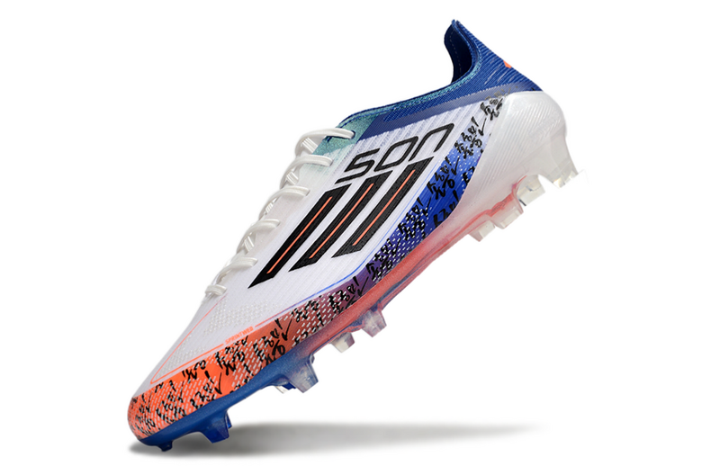 CHUTEIRA ADIDAS F50 ELITE CAMPO "SON" - BRANCA E AZUL