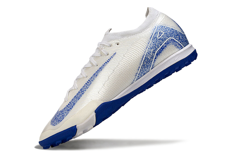 CHUTEIRA NIKE MERCURIAL AIR ZOOM VAPOR 16 ELITE SOCIETY "BLUEPRINT" - BRANCA E AZUL