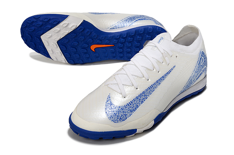 CHUTEIRA NIKE MERCURIAL AIR ZOOM VAPOR 16 ELITE SOCIETY "BLUEPRINT" - BRANCA E AZUL