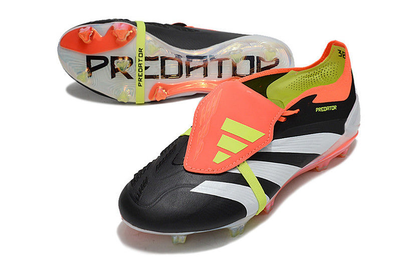 ADIDAS PREDATOR 24 FT ELITE CAMPO "SOLAR ENERGY" - PRETA E LARANJA