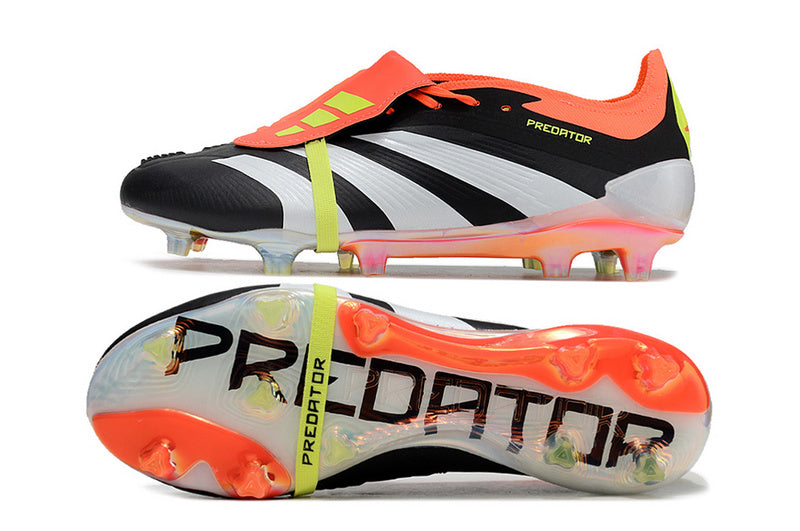 ADIDAS PREDATOR 24 FT ELITE CAMPO "SOLAR ENERGY" - PRETA E LARANJA