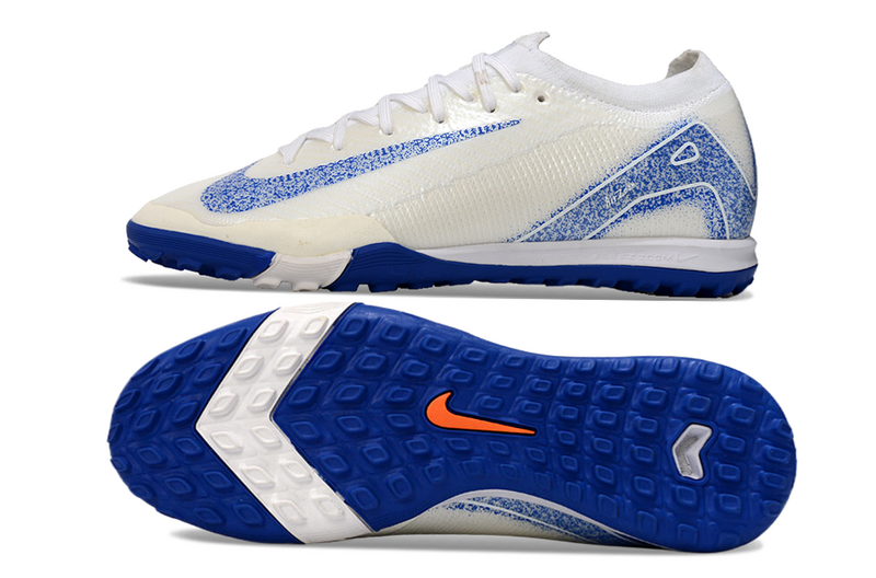 CHUTEIRA NIKE MERCURIAL AIR ZOOM VAPOR 16 ELITE SOCIETY "BLUEPRINT" - BRANCA E AZUL