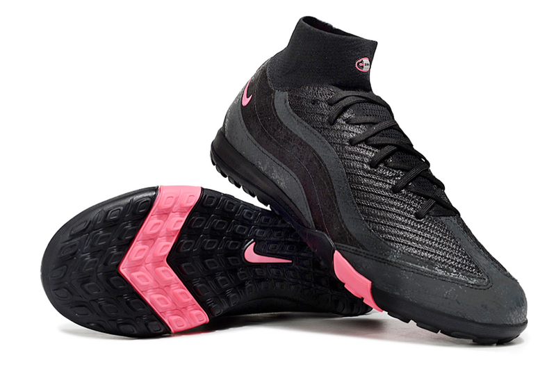 CHUTEIRA NIKE MERCURIAL AIR ZOOM SUPERFLY 10 ELITE SOCIETY "AIR MAX 95" - PRETA E ROSA