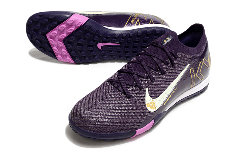CHUTEIRA NIKE MERCURIAL AIR ZOOM VAPOR 16 ELITE SOCIETY "KYLIAN MBAPPÉ" - ROXA