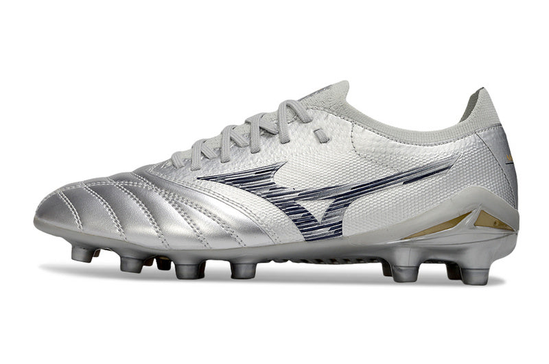 CHUTEIRA MIZUNO MORELIA NEO IV JAPAN CAMPO - CINZA E PRETA