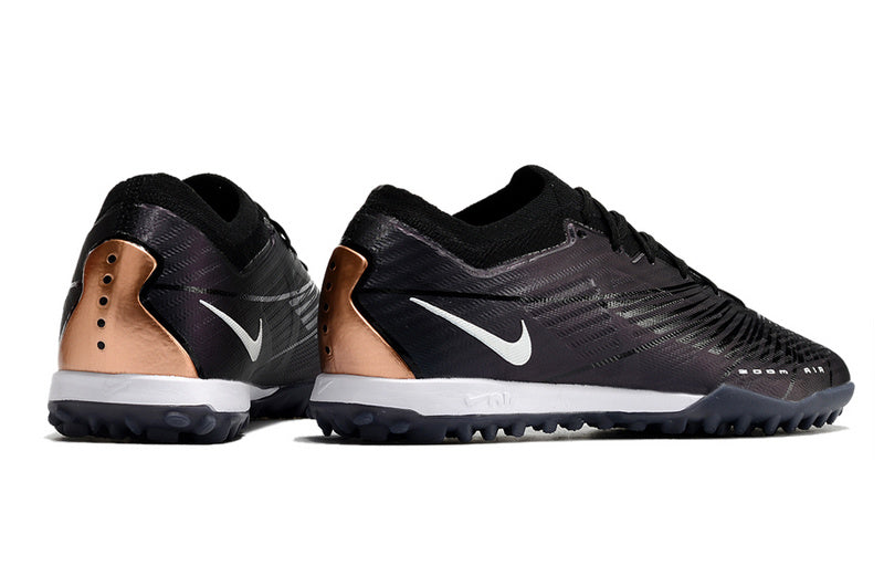CHUTEIRA NIKE MERCURIAL AIR ZOOM VAPOR 15 ELITE SOCIETY "2001" - PRETA E COBRE