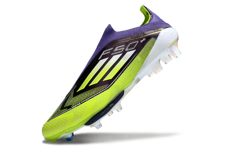 CHUTEIRA ADIDAS F50 LACELESS LIGHTSTRIKE PRO ELITE CAMPO - AZUL E VERDE