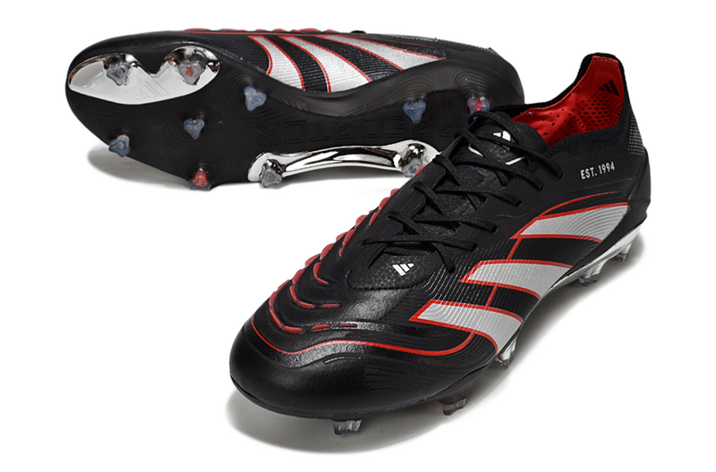 ADIDAS PREDATOR 25 ELITE CAMPO - PRETA E VERMELHA