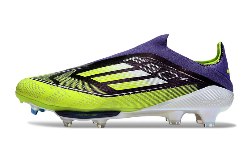 CHUTEIRA ADIDAS F50 LACELESS LIGHTSTRIKE PRO ELITE CAMPO - AZUL E VERDE