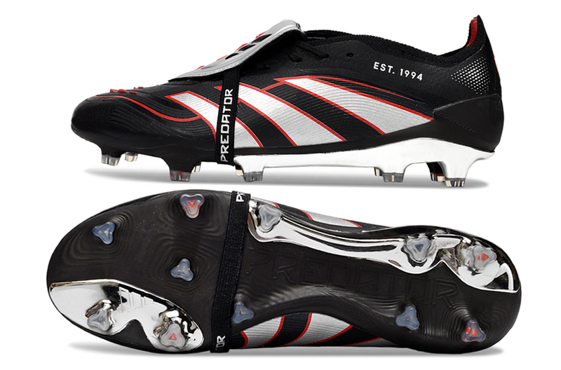 ADIDAS PREDATOR 25 FT ELITE CAMPO - PRETA E VERMELHA