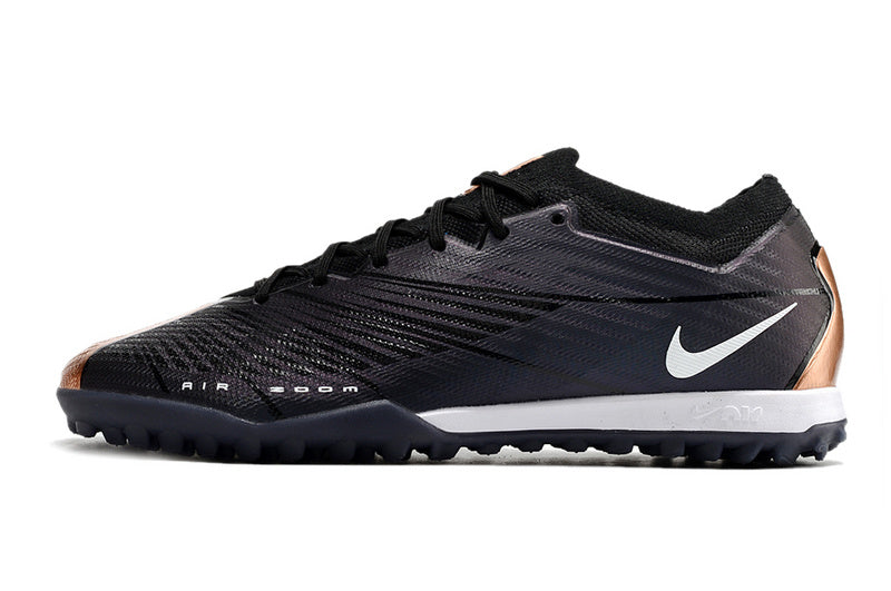 CHUTEIRA NIKE MERCURIAL AIR ZOOM VAPOR 15 ELITE SOCIETY "2001" - PRETA E COBRE