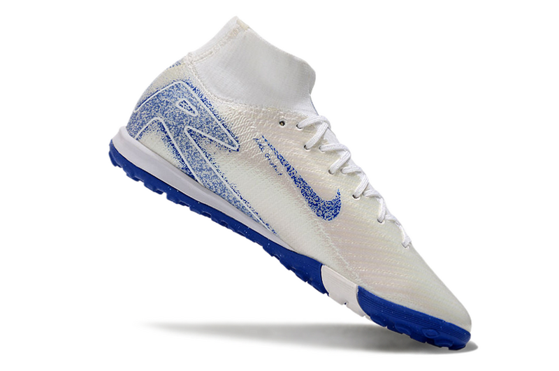 CHUTEIRA NIKE MERCURIAL AIR ZOOM SUPERFLY 10 ELITE SOCIETY "BLUEPRINT" - BRANCA E AZUL