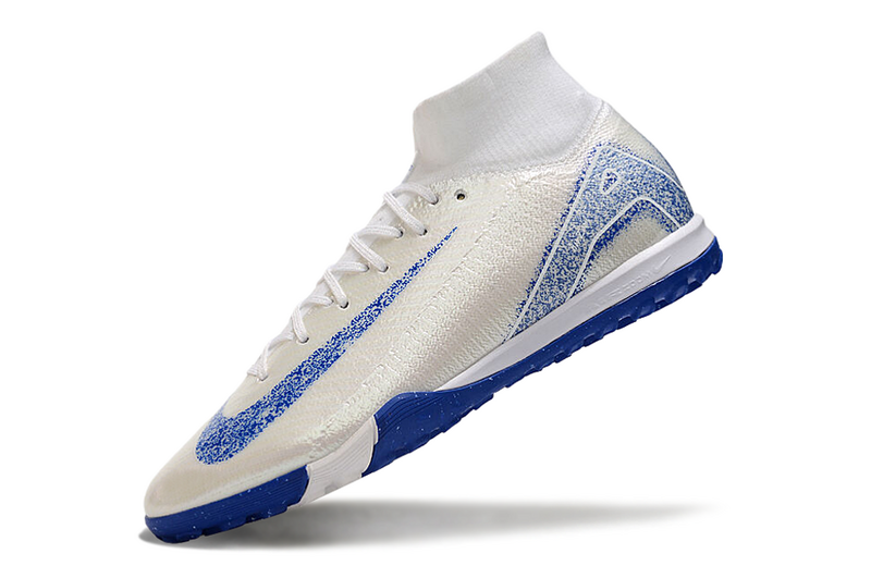 CHUTEIRA NIKE MERCURIAL AIR ZOOM SUPERFLY 10 ELITE SOCIETY "BLUEPRINT" - BRANCA E AZUL