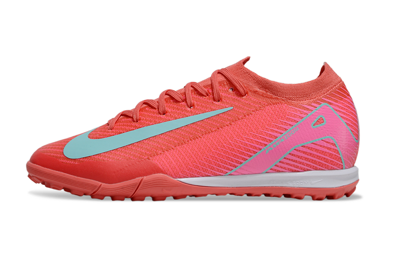 CHUTEIRA NIKE MERCURIAL AIR ZOOM VAPOR 16 ELITE SOCIETY "MAD ENERGY" - VERMELHA E CIANO