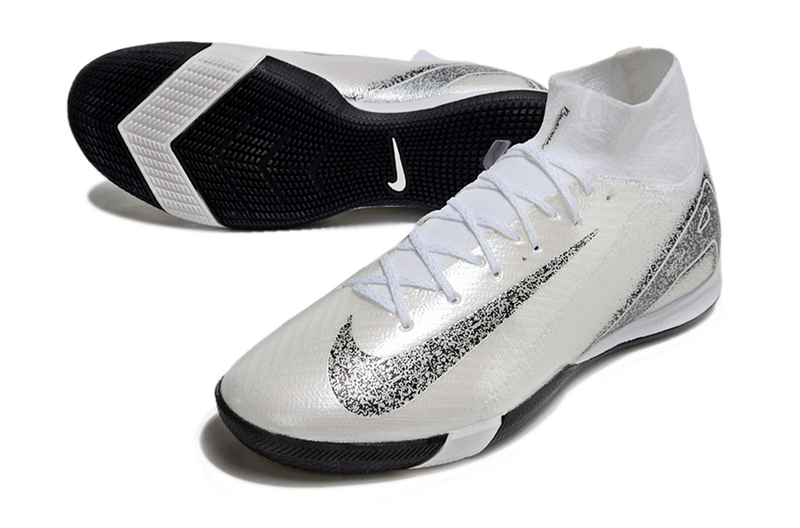 CHUTEIRA NIKE AIR ZOOM MERCURIAL SUPERFLY 10 ELITE FUTSAL - BRANCA E PRETA
