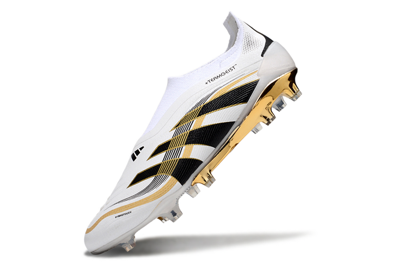 ADIDAS PREDATOR 25 LACELESS ELITE CAMPO "TEAMGEIST" - BRANCA E DOURADA