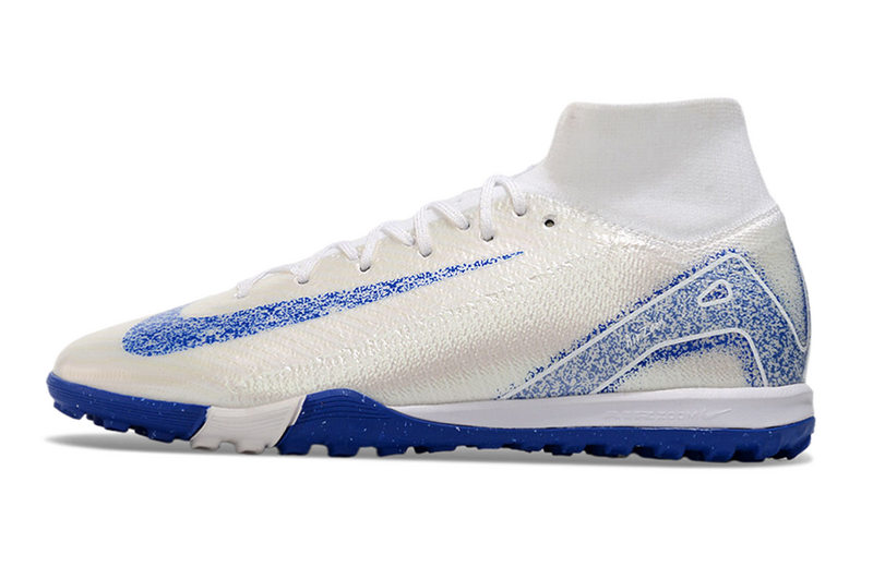 CHUTEIRA NIKE MERCURIAL AIR ZOOM SUPERFLY 10 ELITE SOCIETY "BLUEPRINT" - BRANCA E AZUL