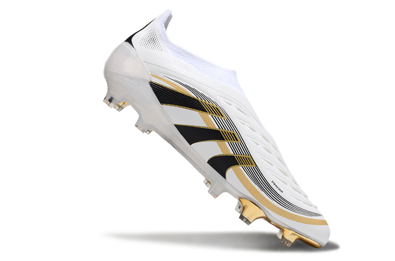 ADIDAS PREDATOR 25 LACELESS ELITE CAMPO "TEAMGEIST" - BRANCA E DOURADA
