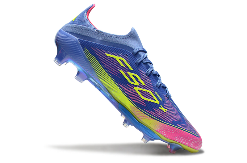 CHUTEIRA ADIDAS F50.1 LIGHTSTRIKE PRO ELITE CAMPO - AZUL E COLORIDA