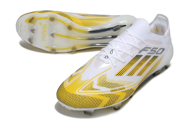 ADIDAS F50.1 ELITE CAMPO - BRANCA E AMARELA