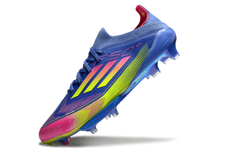 CHUTEIRA ADIDAS F50.1 LIGHTSTRIKE PRO ELITE CAMPO - AZUL E COLORIDA
