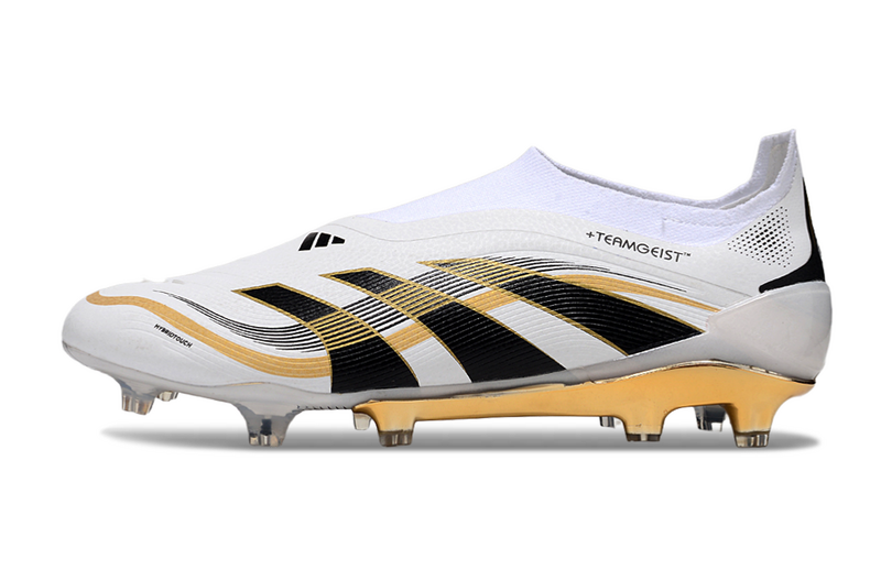 ADIDAS PREDATOR 25 LACELESS ELITE CAMPO "TEAMGEIST" - BRANCA E DOURADA