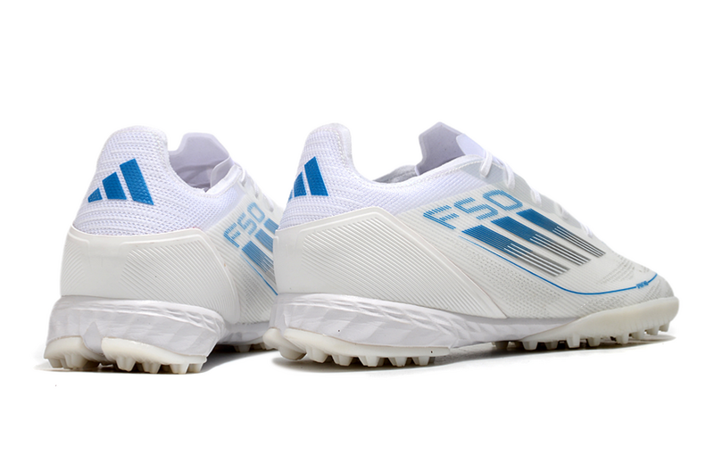 CHUTEIRA ADIDAS F50 SOCIETY - BRANCA E AZUL