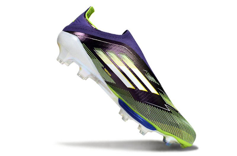 CHUTEIRA ADIDAS F50 LACELESS LIGHTSTRIKE PRO ELITE CAMPO - ROXA E VERDE