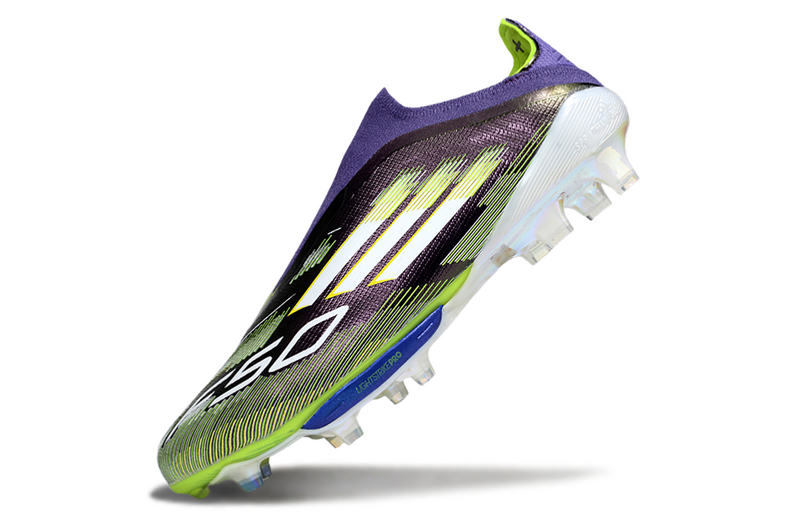CHUTEIRA ADIDAS F50 LACELESS LIGHTSTRIKE PRO ELITE CAMPO - ROXA E VERDE