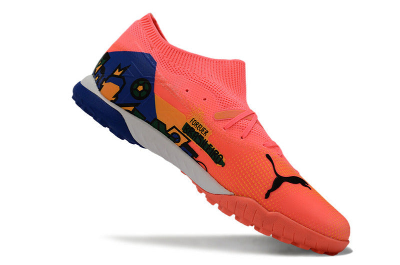 CHUTEIRA PUMA FUTURE 7 ULTIMATE SOCIETY - VERMELHA E AZUL