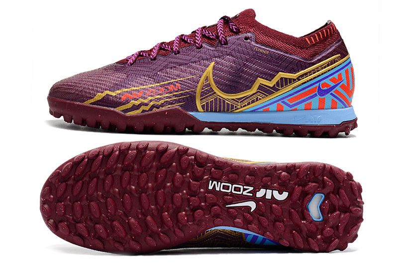 CHUTEIRA NIKE MERCURIAL AIR ZOOM VAPOR 15 ELITE SOCIETY "MBAPPÉ" - ROXA
