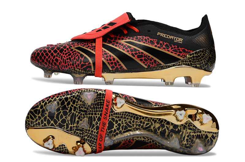 ADIDAS PREDATOR 25 FT ELITE CAMPO - PRETA E VERMELHA