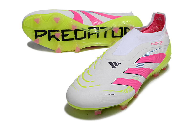 ADIDAS PREDATOR 25 LACELESS ELITE CAMPO - BRANCA E ROSA