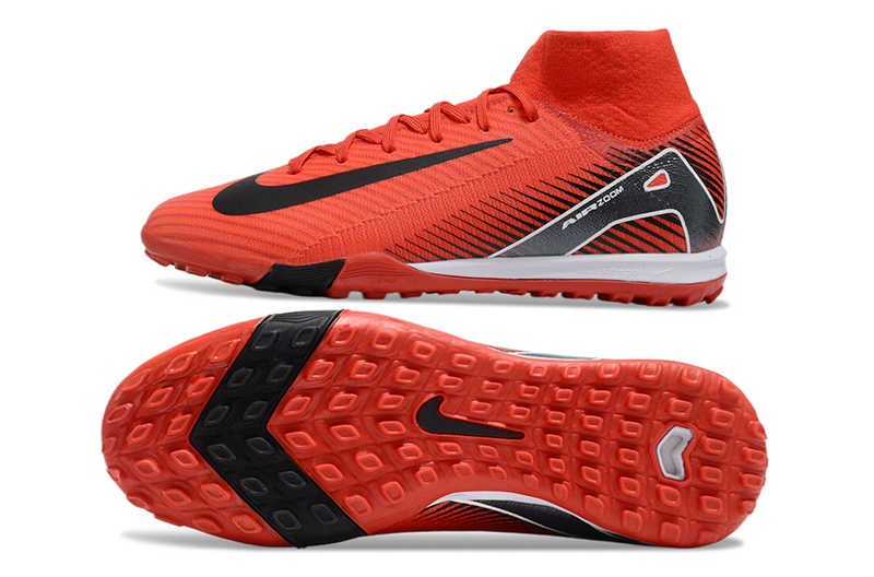 CHUTEIRA NIKE MERCURIAL AIR ZOOM SUPERFLY 10 ELITE SOCIETY - VERMELHA E PRETA