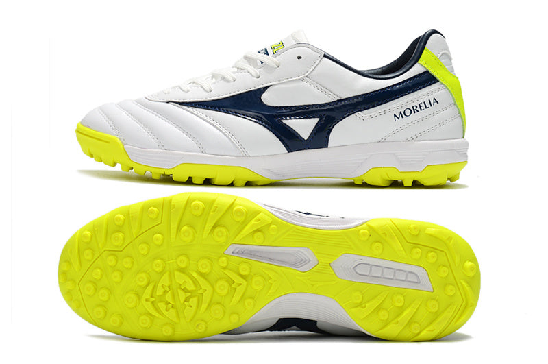 CHUTEIRA MIZUNO MORELIA II SOCIETY - BRANCA, PRETA E AMARELA