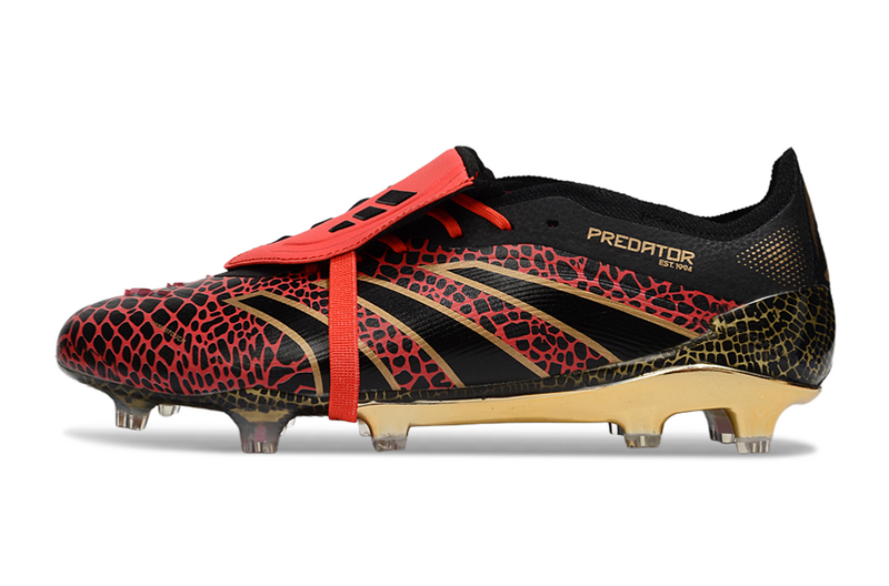 ADIDAS PREDATOR 25 FT ELITE CAMPO - PRETA E VERMELHA