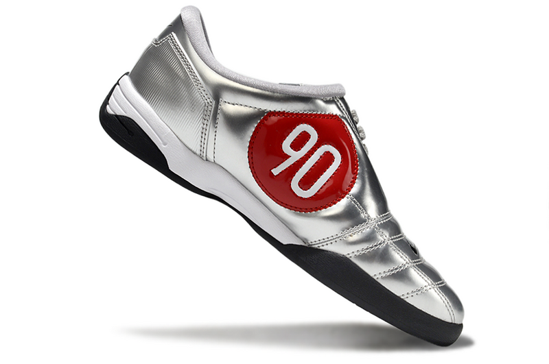 CHUTEIRA NIKE TOTAL 90 III FUTSAL - PRATA E VERMELHA